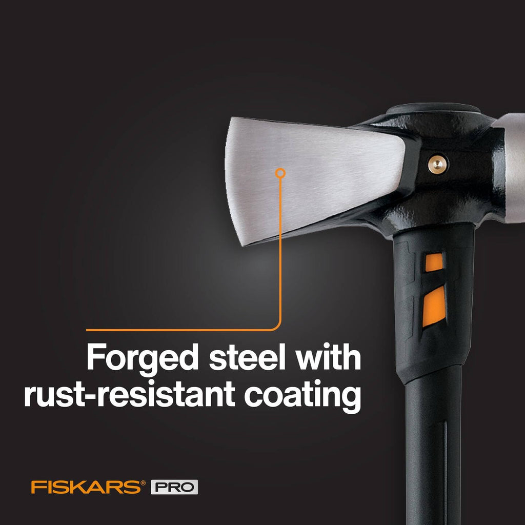 Fiskars IsoCore Builder's axe, XXL, Length: 92 cm, Weight: 5.22 kg, Black/Orange, 1020220