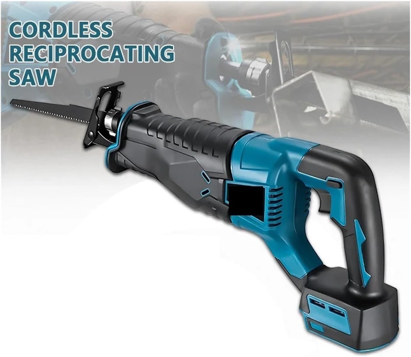 Cordless Circular Saw, Electric Reciprocating Chainsaw Saber Saw Cordless Cutter Tool,for Woodworking, Stone(1 BATTERY)