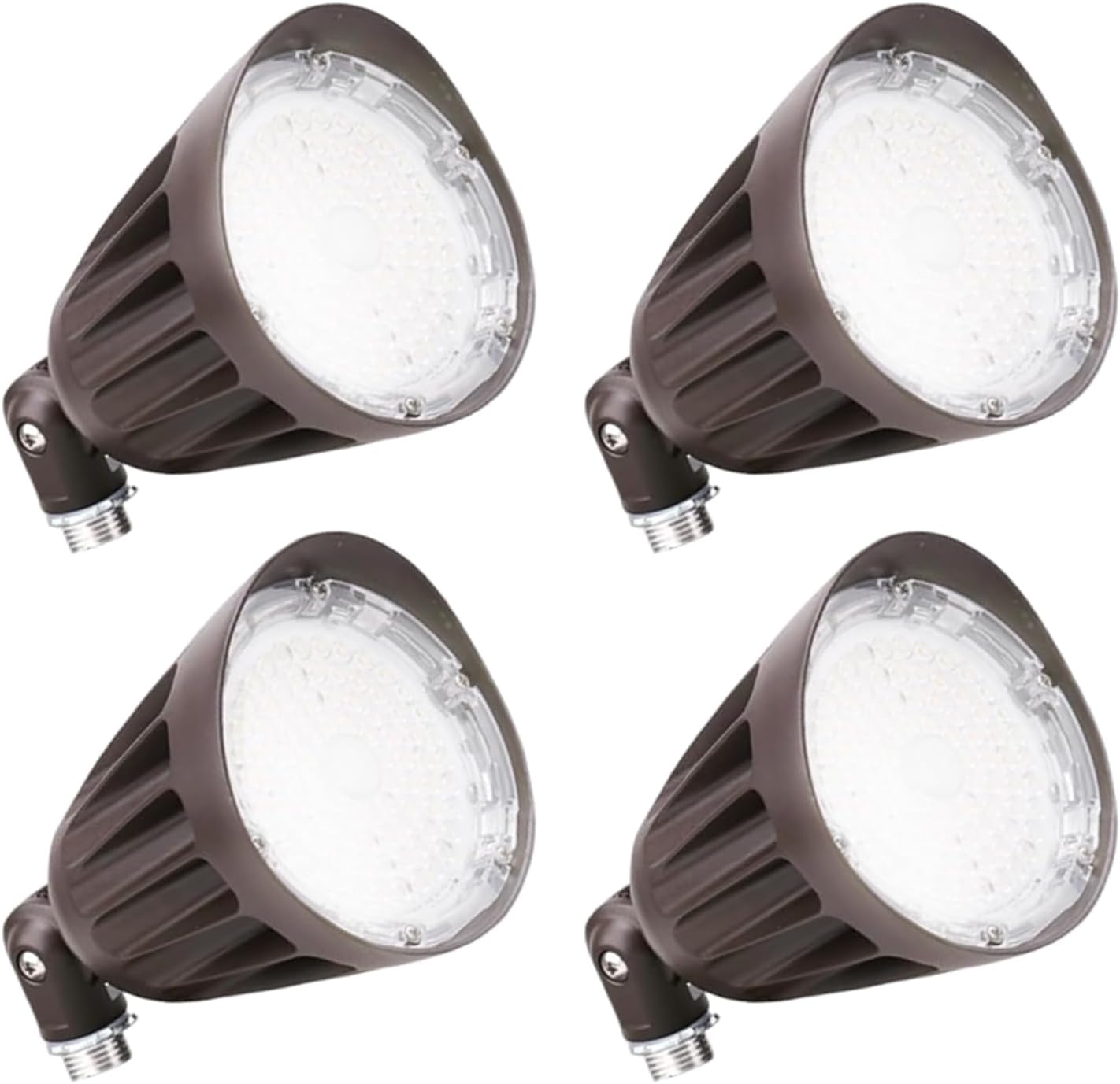 25W LED Bullet Flood Light,3375 Lumens 3CCT Switch & Knuckle Mount 120-277V Dimmable Commercial Outdoor IP65 LED Landscape, 40° Beam Angle, 25W/20W/13W Changeable with photocell UL&cUL Listed, 4 Pack