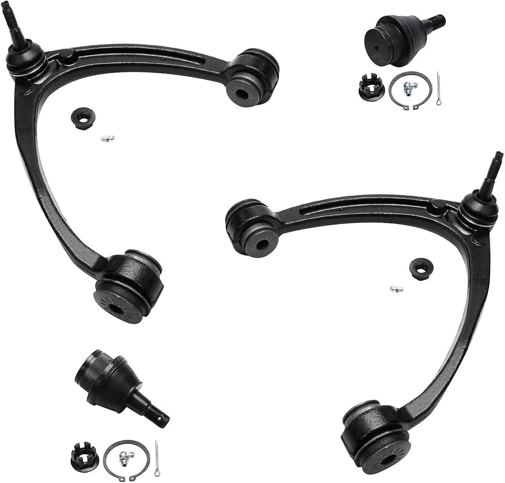 Detroit Axle - 4WD Front End Kit for 2007-2013 Chevy Silverado 1500 GMC Sierra 1500 Cadillac Escalade, Wheel Bearing Hubs Upper Control Arms Tie Rods Sway Bars Ball Joints Wheel Lug Nuts Socket Keys
