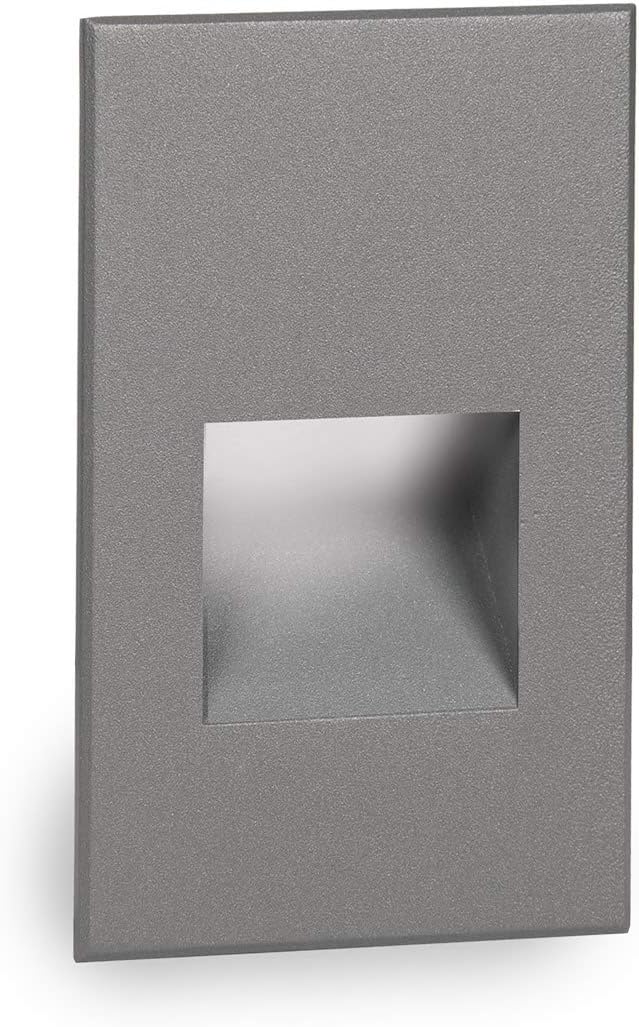 WAC Landscape Lighting, LEDme 120V LED Vertical Indoor and Outdoor Step and Wall Light Blue in Graphite