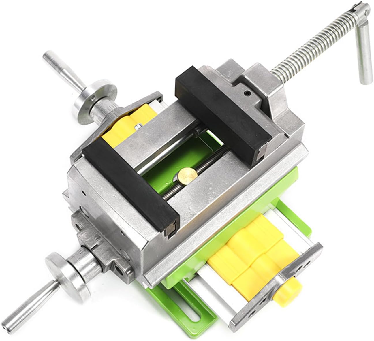 70mm Cross Slide Drill Press Vise,Bench Vise,2-axis adjustable mini drilling and milling machine,Bench Top Mount Cross Sliding Vise with Rotating Handle for Wood Working