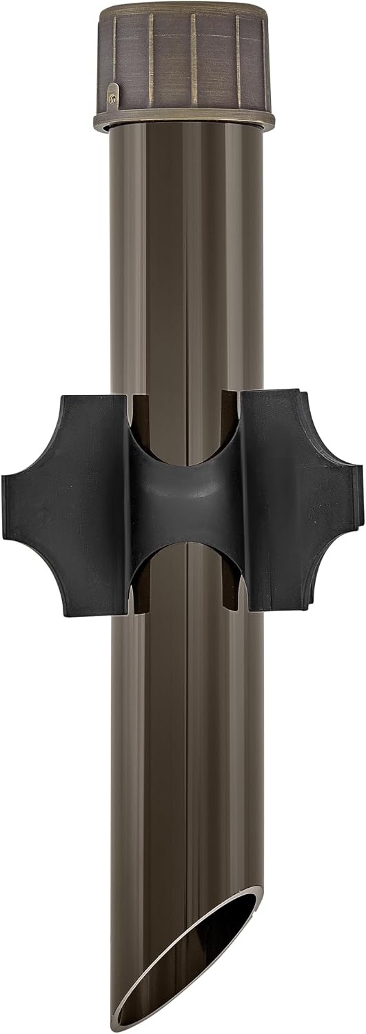 Hinkley Landscape Lighting Power Post, Lighting Mounting Post with Low Voltage Power Feed, Brass, 120V, Matte Bronze Finish