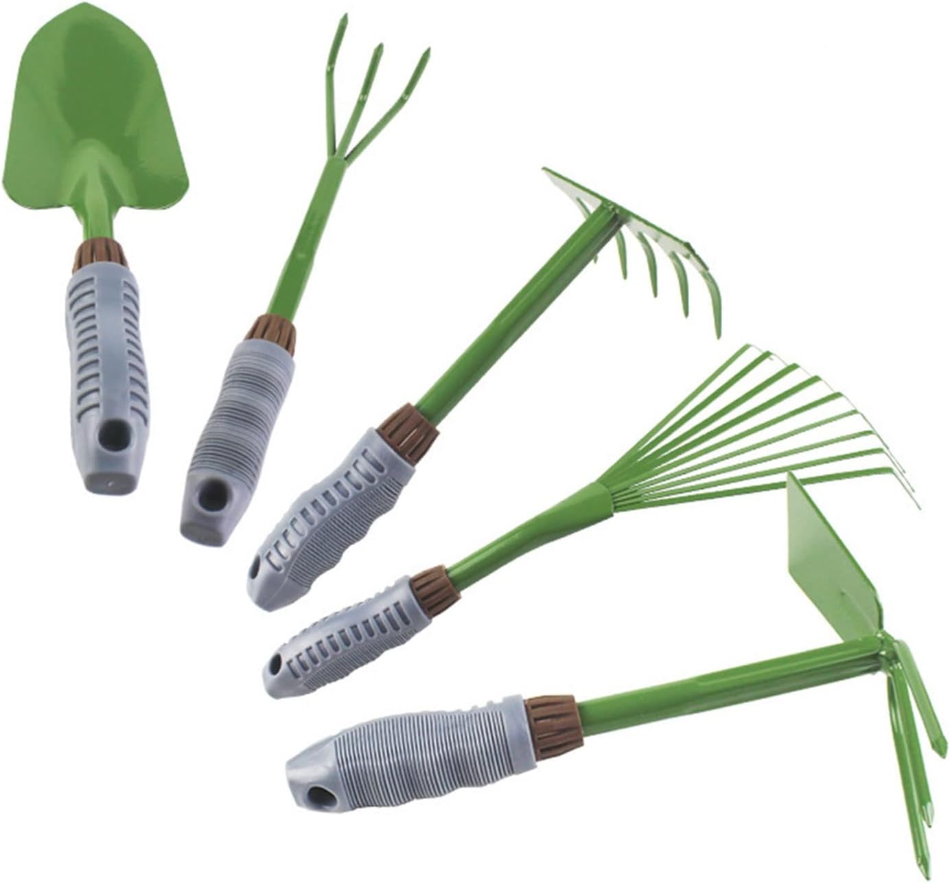 Garden Tool Set, 5-Piece Heavy Duty Cast-Aluminum Gardening Hand Tool with PVC Ergonomic Handle, Gardening Hand Tools Gardening Gifts for Women Men