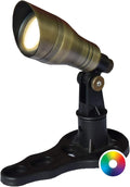 Ignite Landscape Lighting 3-Watt Brass LED Color Changing Spotlight for Landscape Lighting, Ponds, and Water Features - 3WCC