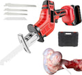 Electric Bone Cutting Machine, 0-3000rpm Variable Speed, Cordless Reciprocating Saw with 4 Saw Blades/Gloves/LED Lighting
