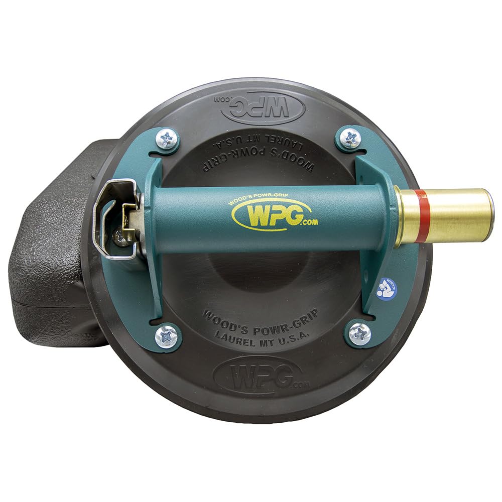 Wood's Powr-Grip N4950 8' Flat Vacuum Suction Cup with Metal Handle (91500) and case