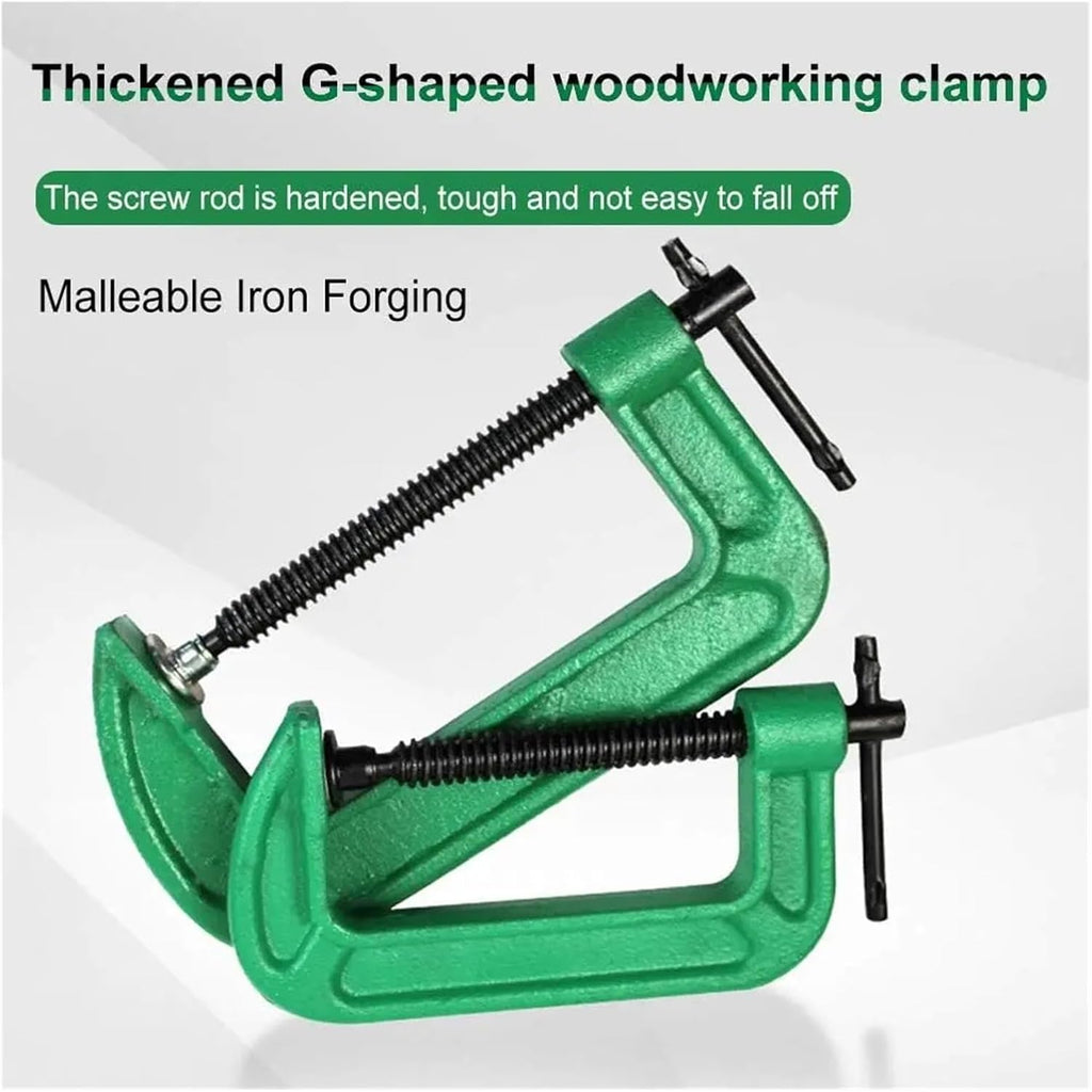 3/4/5/6 Inch Thicken Heavy Steel G Clip C-Clamps Jaw Opening Clamps With Sliding T-Bar Handle For Woodworking, Welding, Building(6 inches)