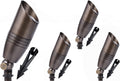 LED Spot Lights Outdoor Landscape Lighting 108 (4 Pack) - Solid Brass Spotlight LED Yard Lights Security Landscape for Beautiful Bright Long Lasting Home Garden Patio Pool Area Deck Lighting (No Bulb)