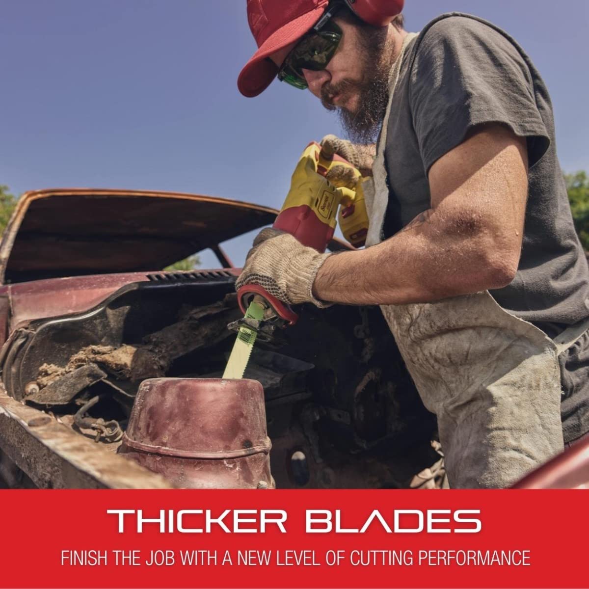 Starrett Bi-Metal King Cut Fire Rescue and Demolition Reciprocating Saw Blade - 8' Length, 3/4' Width, 0.50' Thickness, Straight Shape, 10-14 TPI - 50-Pack - BR81014-50