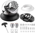 DZQ Ball Vise 3' Engraving Setting Tool 360°Rotation Professional Ball Vise 36PCS Attachment Jewelry Engraving Block Tools(Stainless Steel)