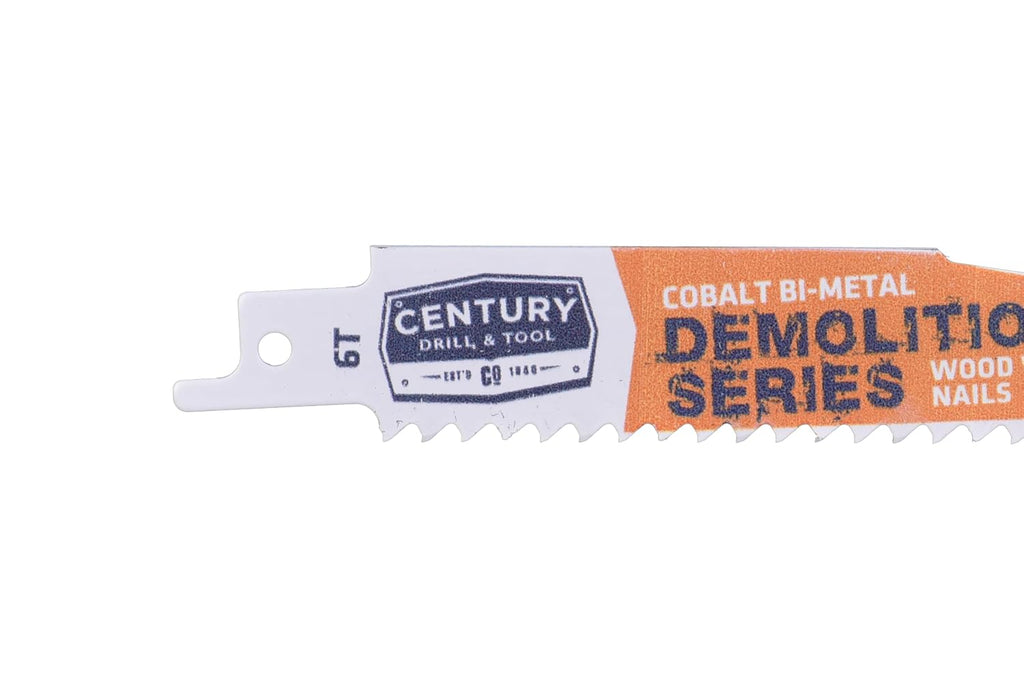 Century Drill & Tool 07784 6' Demolition Series Bi-Metal Reciprocating Saw Blade, 6T, 25 Pack