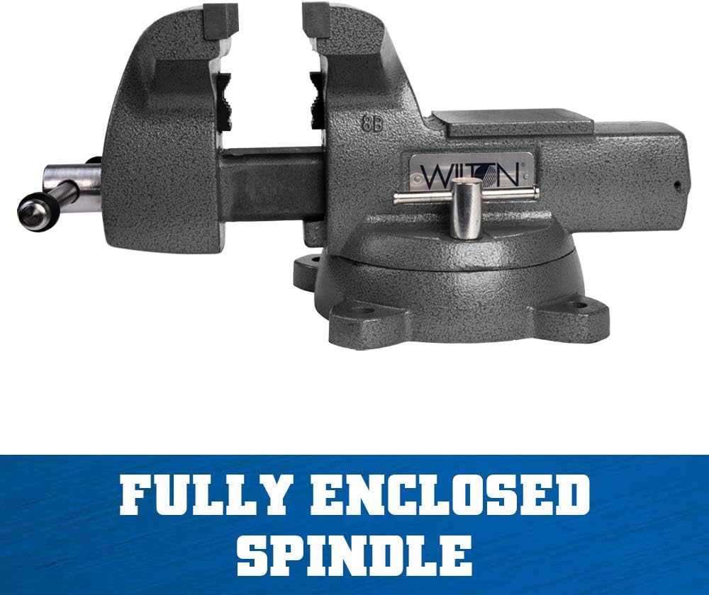 Wilton Mechanics Bench Vise, 8' Jaw Width, 8-1/4' Jaw Opening, 4-3/4' Throat (Model 748A)