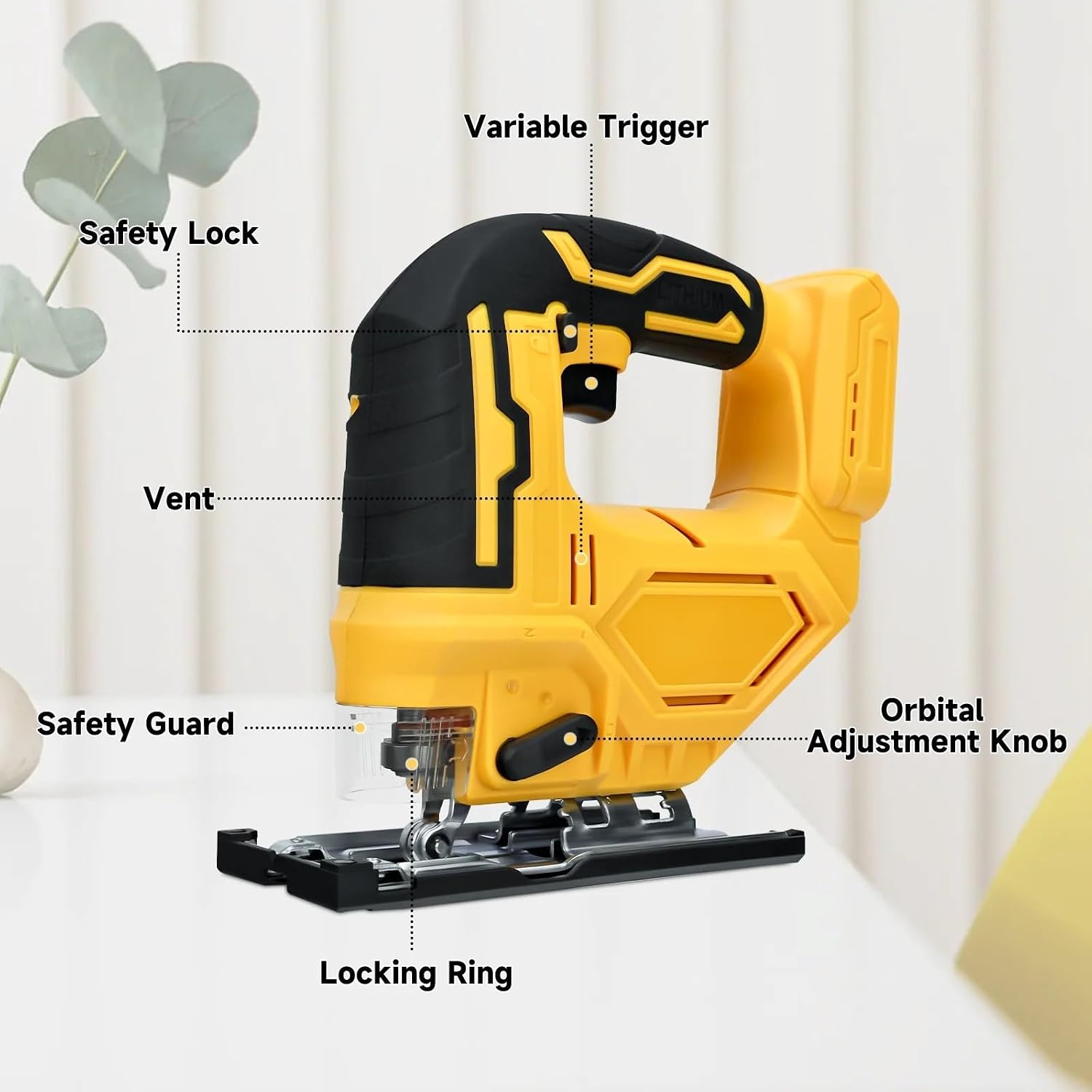 Reciprocating Saw, Electric Jig Saw Cordless Jigsaw Woodworking Tool