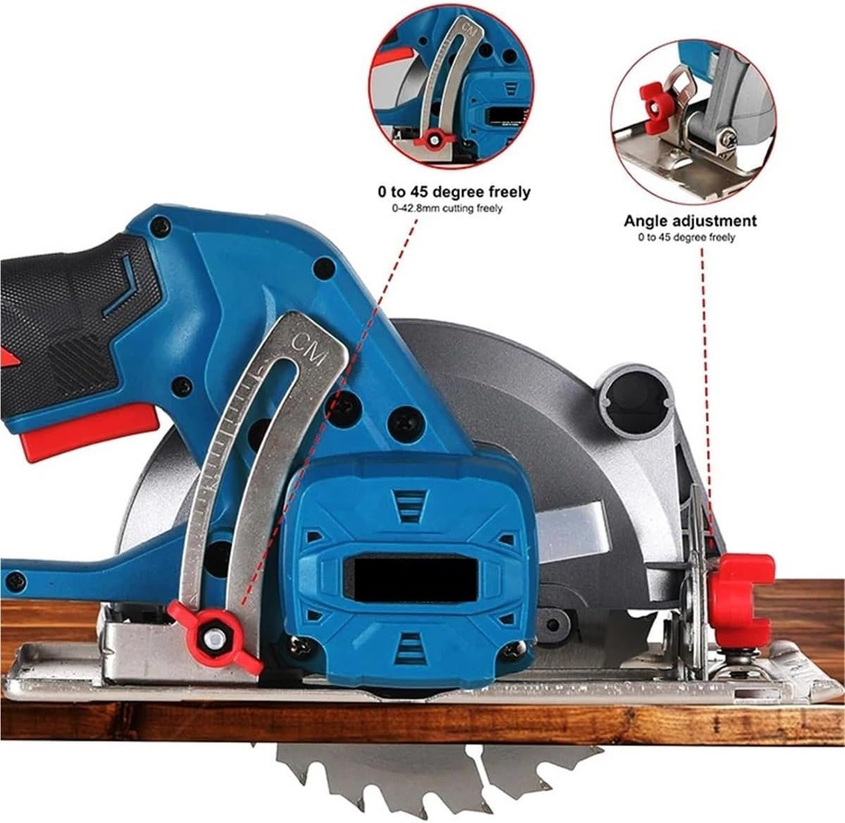 Reciprocating Saw, 6 Inch Brushless Circular Saw Compact Cordless Electric Wood Metal Ceramic Tile Cutter Power Tool