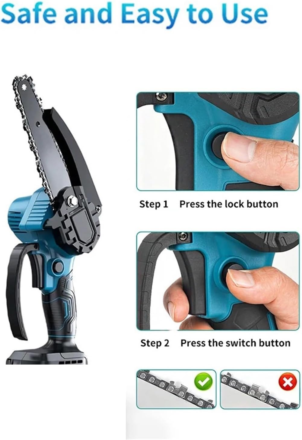Reciprocating Saw, 3 In1 Brushless Saw&Pruning Shear Removable 2m Reach Extension Pole Fruit Tree Cordless Electric Chainsaw