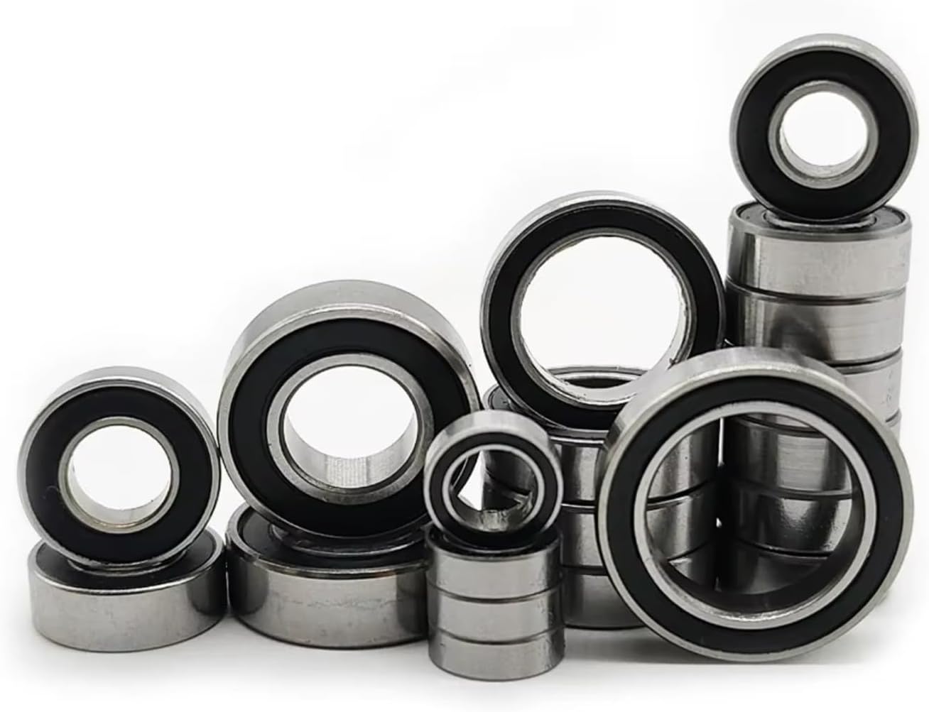 RC Bearing Kit For Traxxas For Stampede 4x4 1/10 20Pc Steel Complete Ball Bearings Kit Black Rubber Sealed Pre Greased 4WD Monster Truck Car Rc