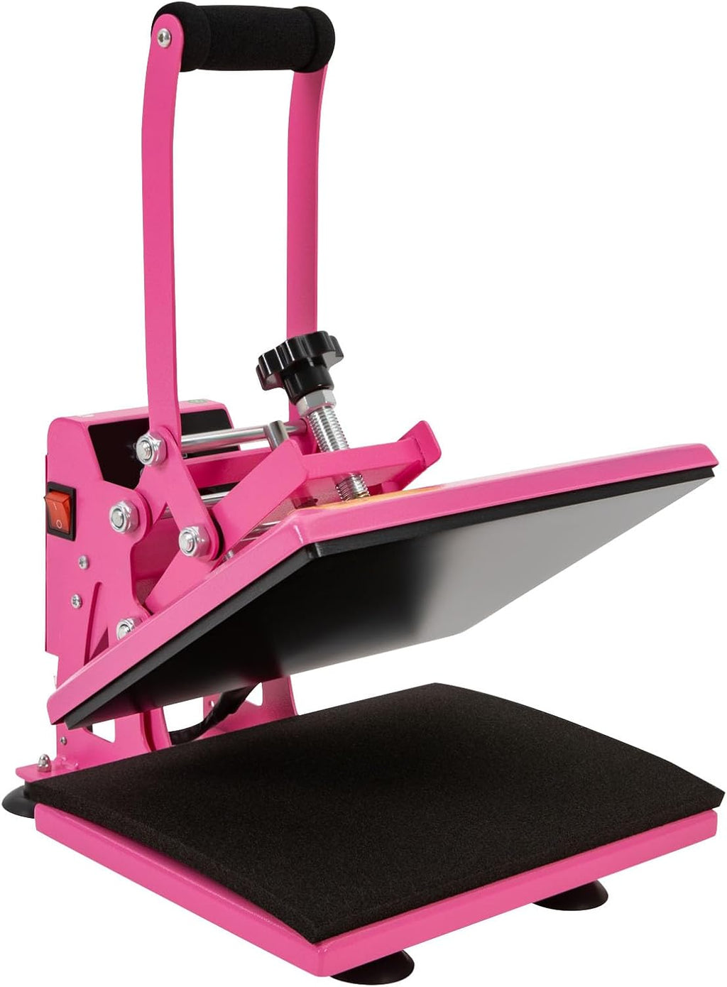 Heat Press Machine 11.8 * 9inch, Intelligent Control Heating Sublimation Heat Press Machine for T Shirts,Clamshell Digital T Shirt Press Machine for Homes, Craft Stores, Print Stores (Pink)