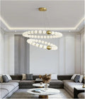 Led Chandelier Living Room Dining Room Hanging Light Fixtures 3 Color Temperature Dimming Acrylic Ball Lamp-3 Color-D42 62cm