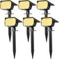 WENATY 18 Pack Solar Spot Lights Outdoor, 46 LEDs, Yellow, Floodlight, Outdoor, Solar Powered, Flush Mount, LED, Polished Plastic, 800 Lumen, Waterproof, 4 Count, Removable, Spotlights, Solar Light