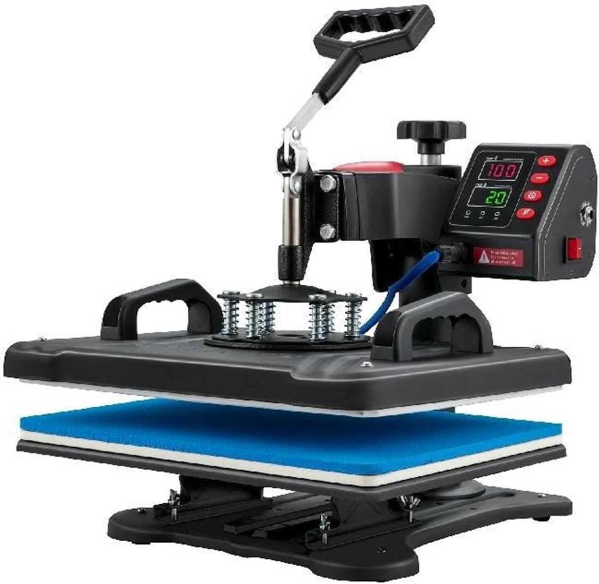 Heat Press,5 in 1 Heat Press Machine,Clamshell Sublimation Transfer Printer,Precise Temperature Control,for Crafts,T-Shirt,Hat