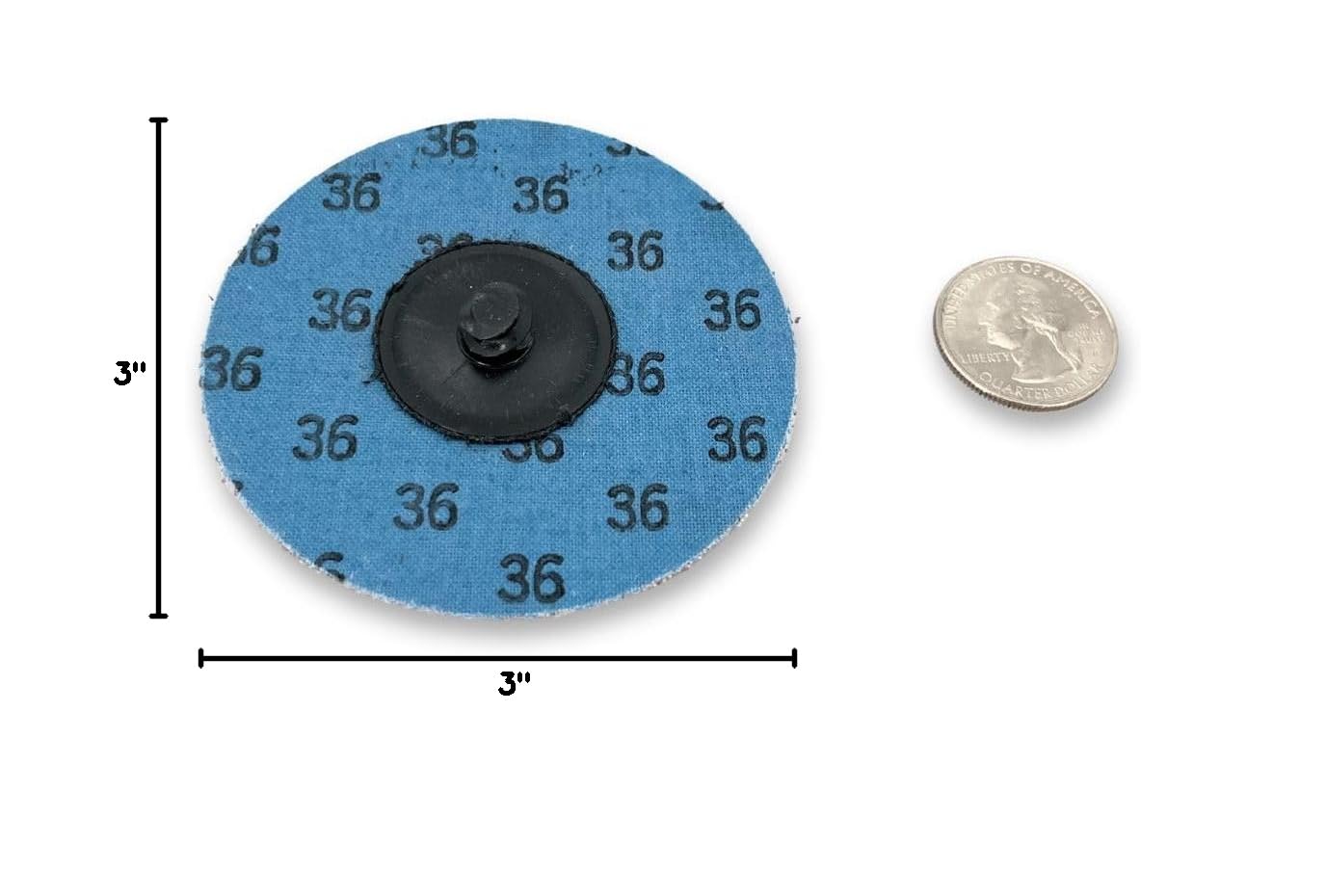 VSM Aluminum Oxide Quick-Change Disc, 3', 80 Grit, Type R, Tear-Resistant Polyester Backing, Medium Grade, Pack of 25 Durable Abrasive Discs, Hand-Held Machine Compatible