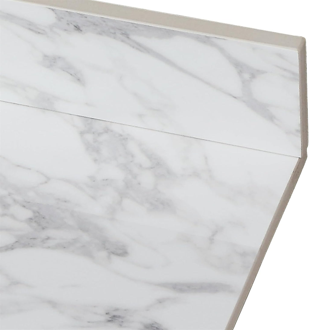 43x22 Marble Bathroom Vanity Top with Sink, Vanity Top with Sink with Pre-drilled Holes and 4' Backsplash, Perfect for Home & Rental Properties