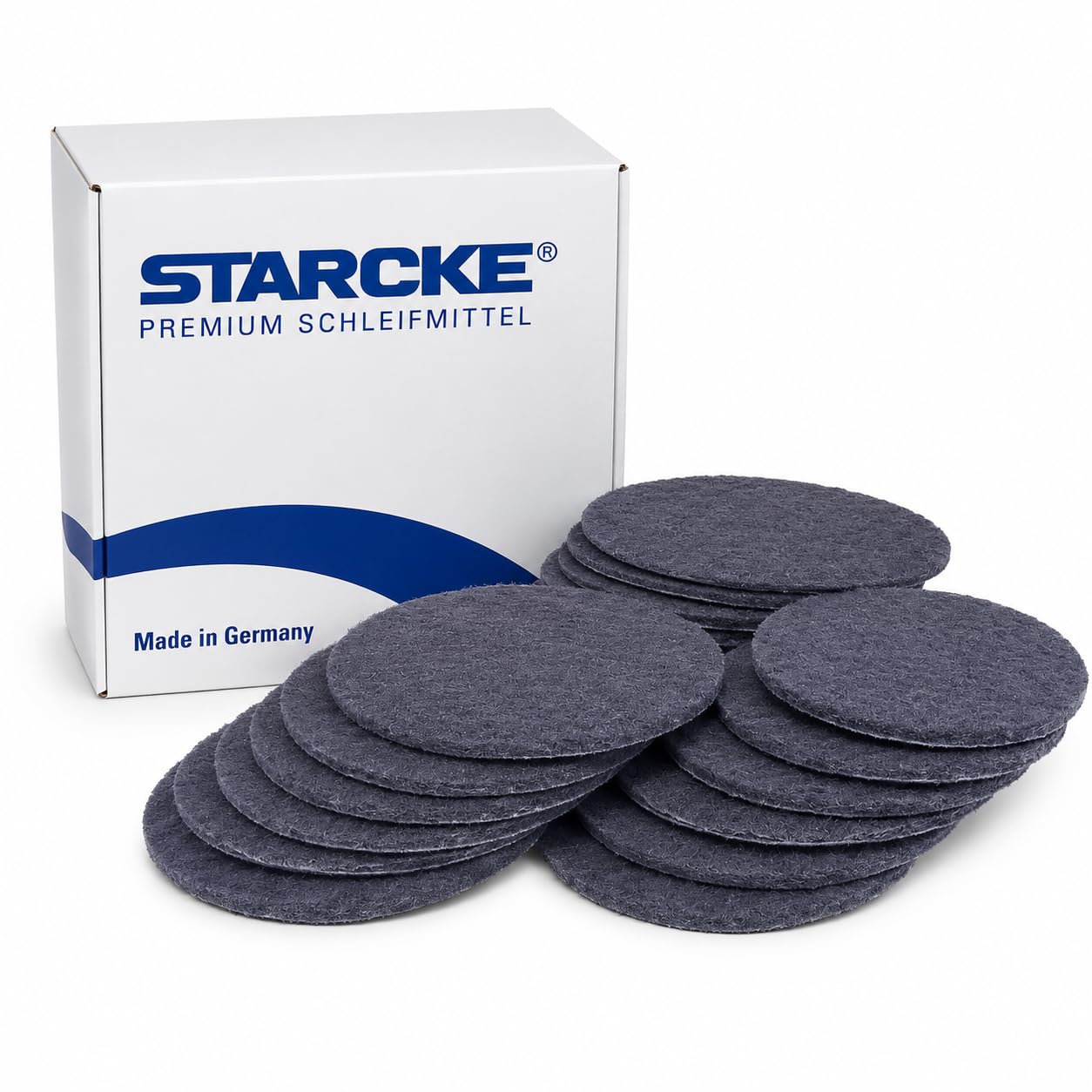 Starcke Scouring Pads, 5 inch 50 Pack Sanding Pads, Grey Automotive Sandpaper for Automotive Paint & Paint Supplies, Ultra Fine Auto Body Supplies, Synthetic Fiber Surface Conditioning Scuff Pad