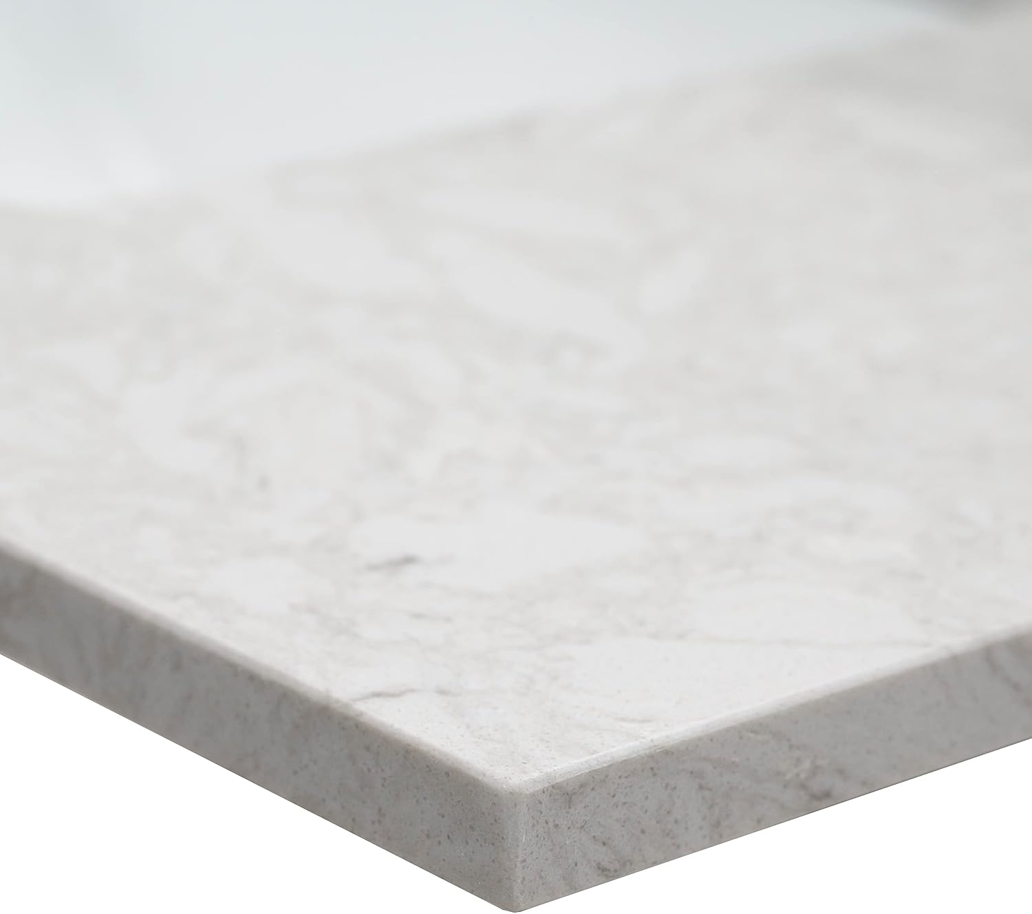 MSI Drifting Fog Vanity Top with Under Mount Rectangle Ceramic Sinks, Engineered Marble Stone, 4' CC Faucet Holes, 37'X22'