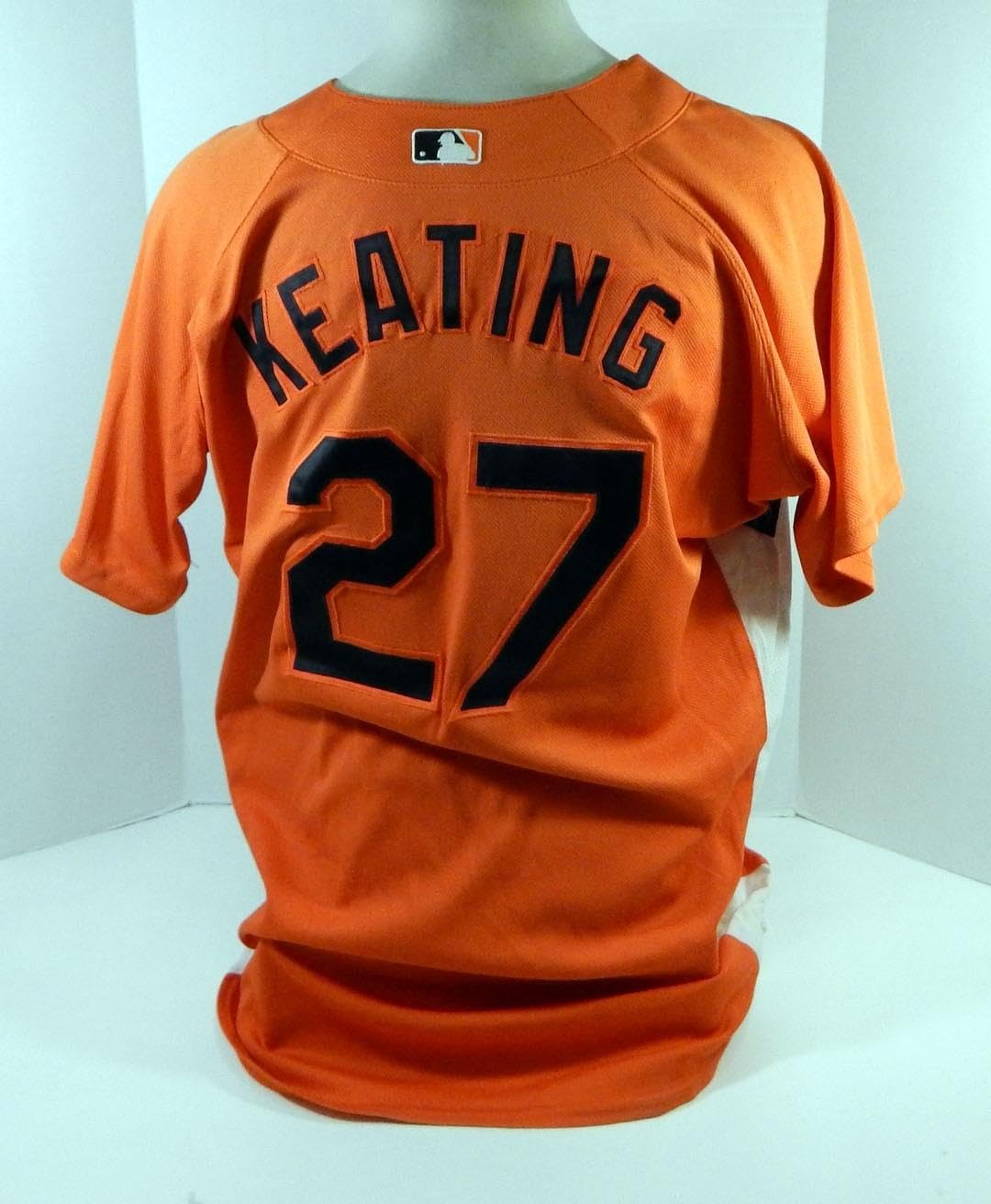 2007-08 Baltimore Orioles T.R. Keating #27 Game Used Orange Jersey BP ST 031 - Game Used MLB Jerseys