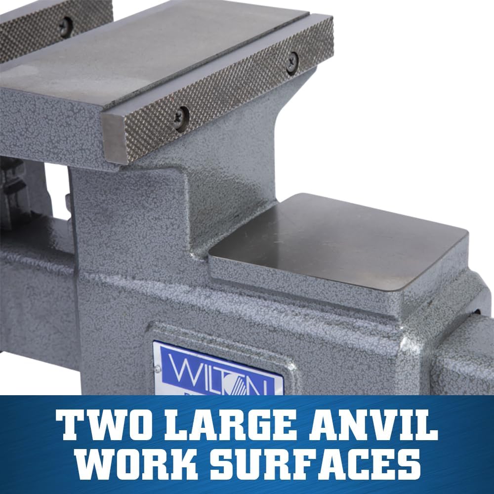 Wilton Reversible Bench Vise, 6-1/2' Jaw Width, 7-1/4' & 12-3/4' Jaw Opening, 4' Throat (Model 4650R)