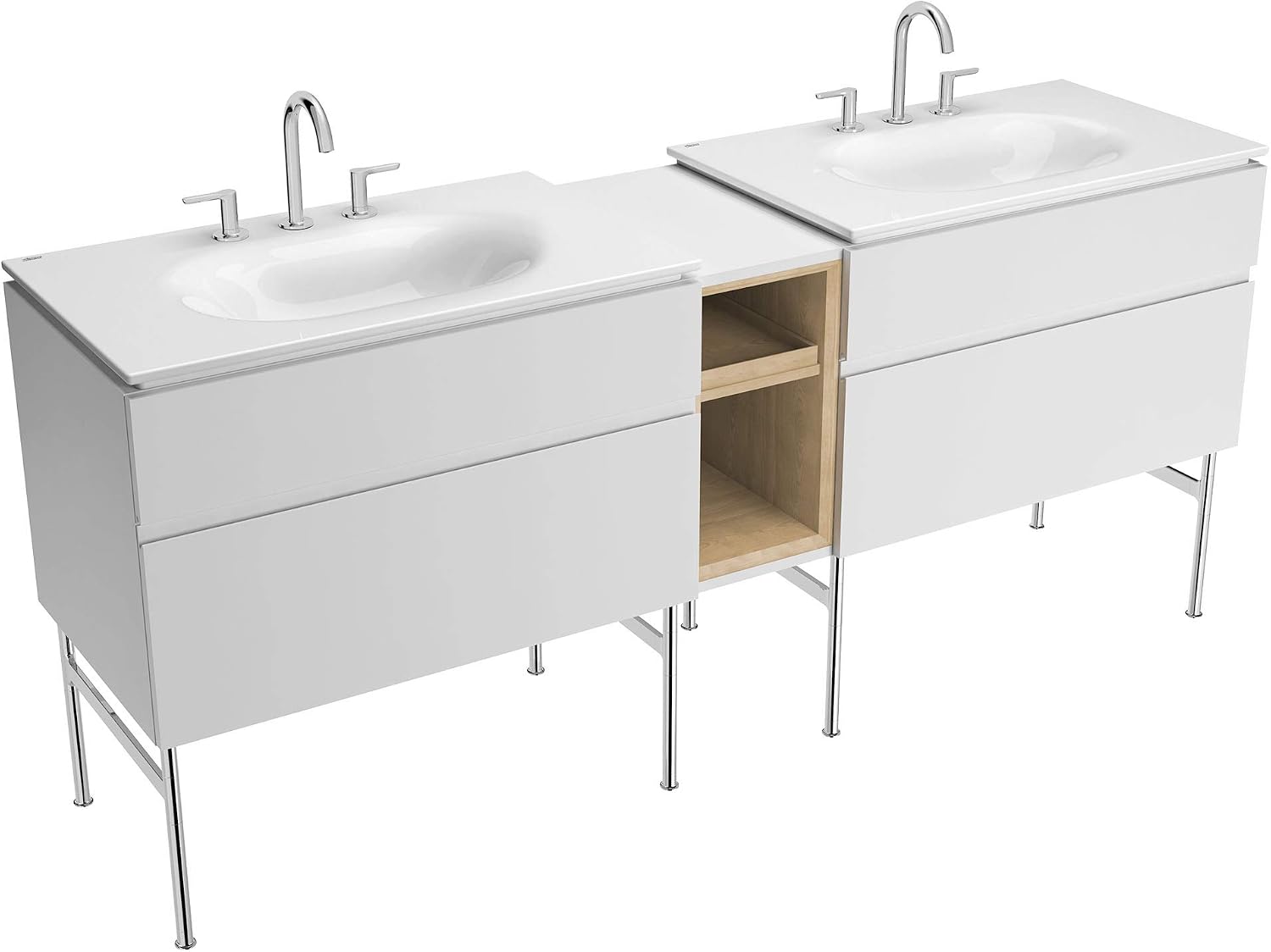 American Standard 1298008.020 Studio S 33 in. Vanity Top Sink – 8 in. Centers, White