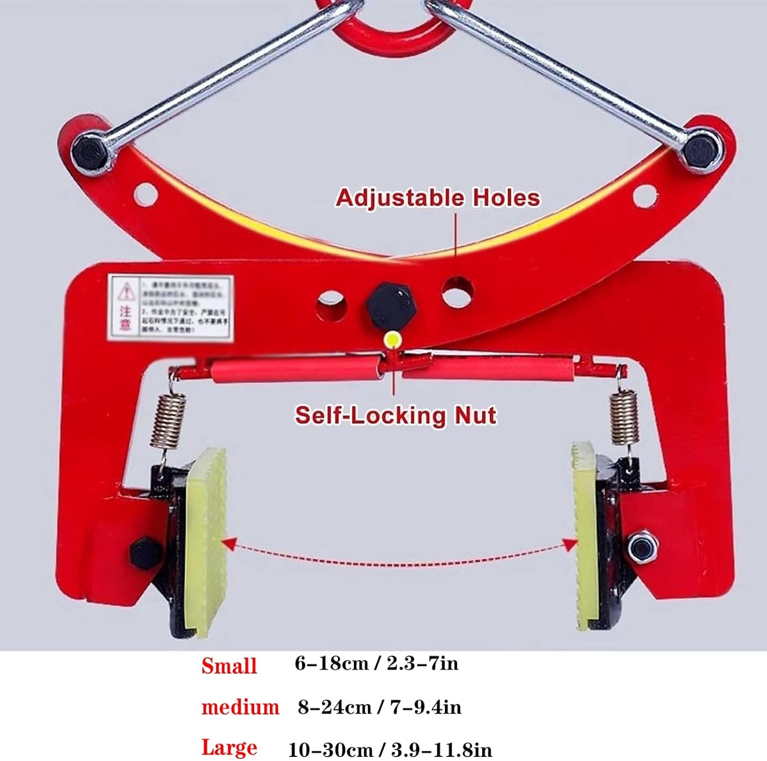 Granite Slab Lifting Clamps, Heavy Duty Stone Lifting Clamps Jaw Opening 2.3-11.8 inch, Adjustable Lifting Pliers Vertical Steel Plate Clamp Granite Curb Clamp Scissor Lifter Clamp(Opening Size 3.9-11
