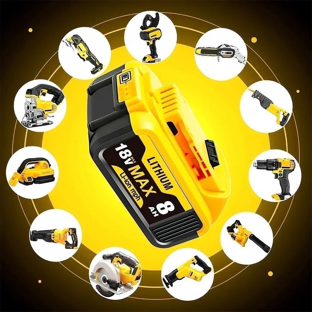 20V Replacement Lithium-Ion Battery Compatible With Dewalt DCB200 DCB206 DCB207 DCB204 Cordless Power Reciprocating Saw Drill Nail Gun Tool Packs(12Ah 3pcs)