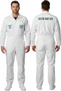 Caddie Adults Uniform Custom Golf Outfit (White) - Caddy Jumpsuit w/2 Front Pocket Patches,1 Back Patch