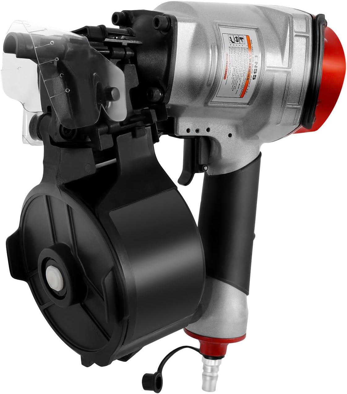 CN55 Siding Nail Gun, Pneumatic Coil Nailing Tool, 75-100psi Air Pressure, Compact Design for Wooden Pallets, Furniture, Fencing