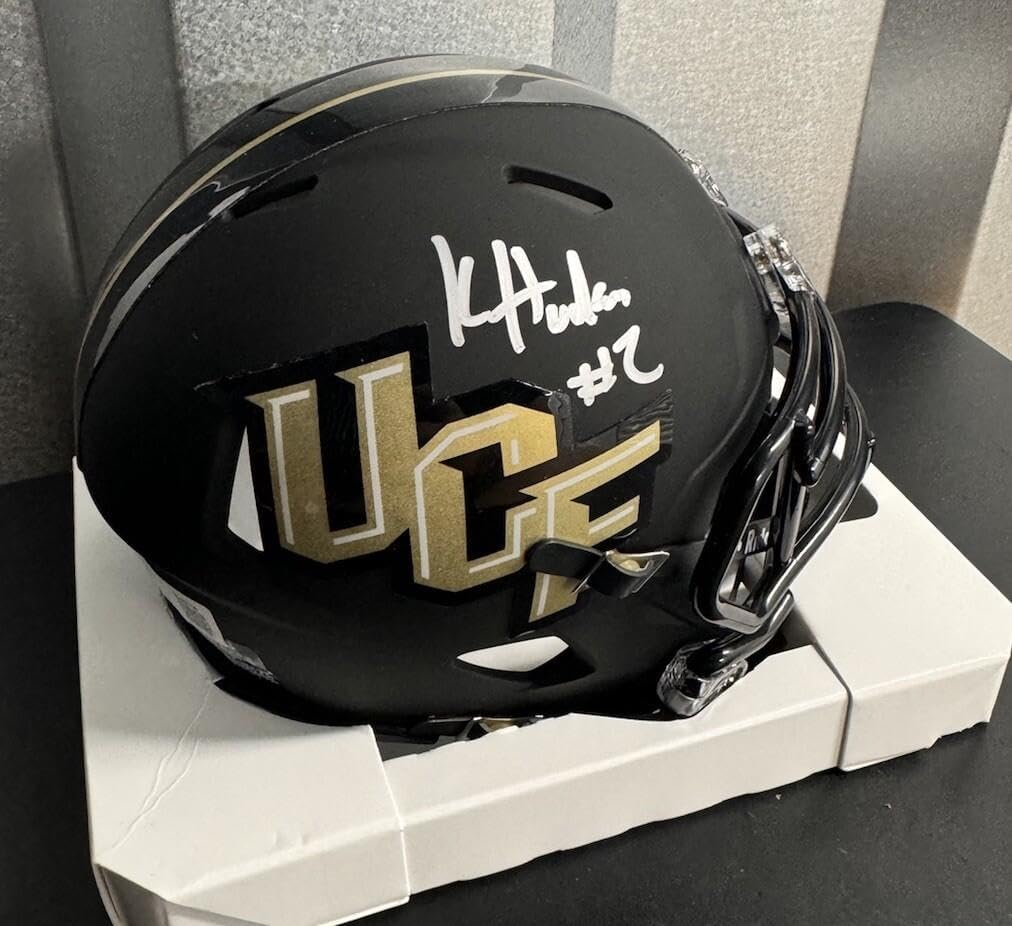 Kobe Hudson Signed Ucf Knights Mini Helmet Beckett Bas Central Florida 2 - Autographed College Mini Helmets