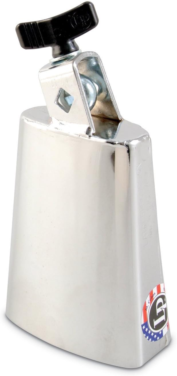 Latin Percussion Cowbell, Chrome, Black Beauty Sr. DLX, 5 1/2' (LP228C)
