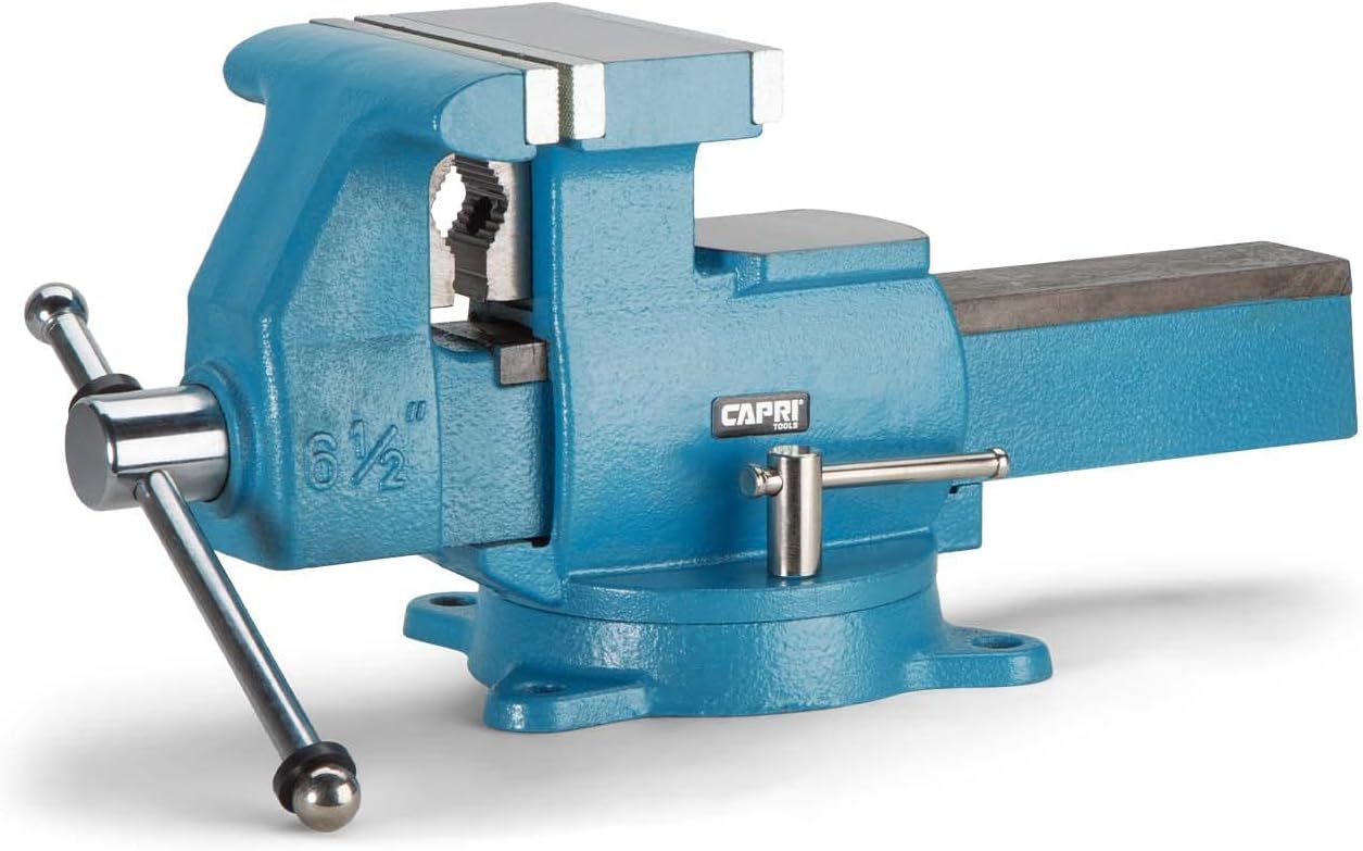 Capri Tools 6-1/2 in. Reversible Bench Vise, 6.5 in. Jaw Width, 6.7 in. & 10.8 in. Jaw Opening
