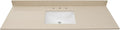 MSI Cosmic Sand Vanity Top with Under Mount Rectangle Single Bowl Ceramic Sink, Engineered Marble Stone, 4' CC Faucet Holes, 61'X22'