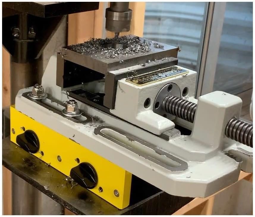Magwitch Drill Press Table Vise Mount, Low Profile T-Slot Mounts, Powerful, Switchable Magnets, Woodworking Table Saw Tools Accessories for Drills