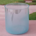 ENERGYSOUND Misty Blue Color Clear G Throat Chakra Quartz Crystal Singing Bowl 6 inch mallet &O-ring included