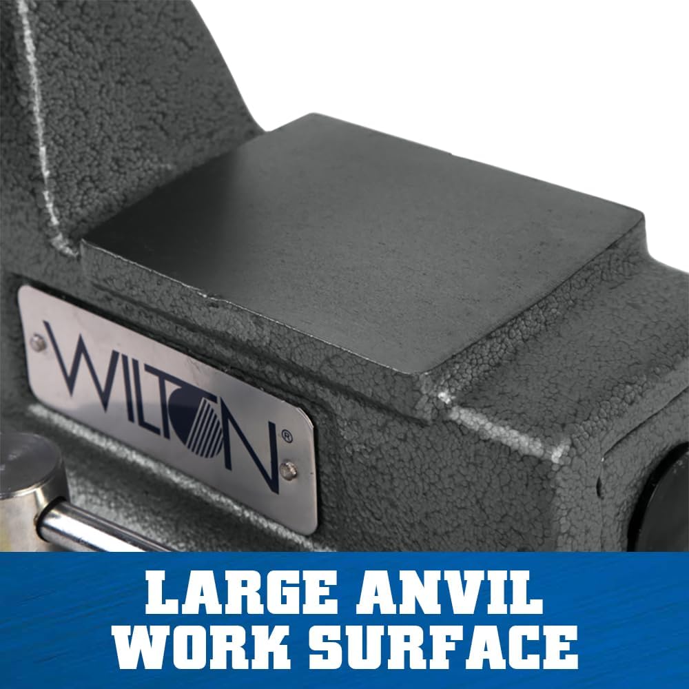 Wilton Mechanics Bench Vise, 6' Jaw Width, 5-3/4' Jaw Opening, 4-1/8' Throat (Model 746)