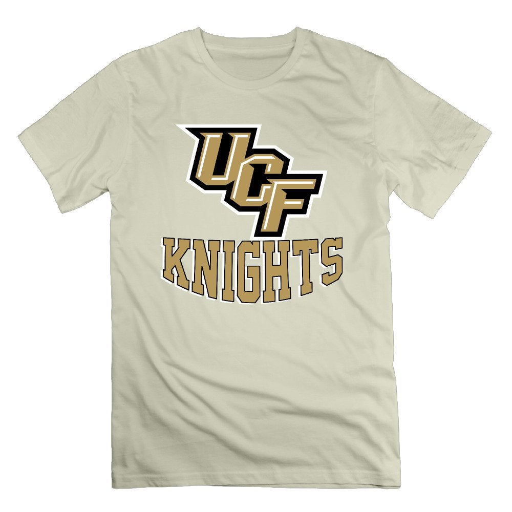 Men's UCF Knights 100% Cotton O Neck T-Shirt Natural US Size S