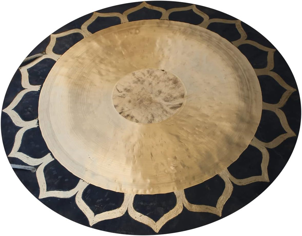 Arborea 22' Lotus Wind Gong with Gong Mallet and Hanging String Authentic Chinese Wind Gong for Sound Healing Home