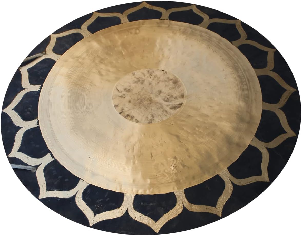 Arborea 22' Lotus Wind Gong with Gong Mallet and Hanging String Authentic Chinese Wind Gong for Sound Healing Home