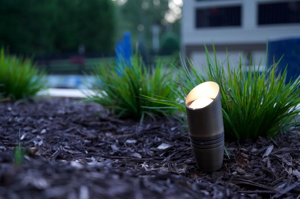 GLE Premium Brand Antique Brass Landscape Spotlights - 12 Volt - Outdoor Uplight LED, Wired Spot Lights IP65 Waterproof, Antique Bronze for Exterior Garden Yard Tree House Without MR16 Bulb (20 Pack)