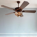 Fandian Antler Rustic Ceiling Fan with Lights and Remote, Modern Chandelier Fan Light, Indoor Cabin Electrical Fan with 5 Wood Blades, Farmhouse, Bedroom Living Room (D 46')