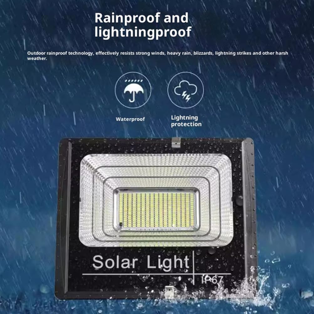 80W Solar Floodlight Outdoor Spotlight IP67 Waterproof with Remote Control, LED Floodlight, Solar Panel Light for Gardens, Streets, Garages, and Courtyards