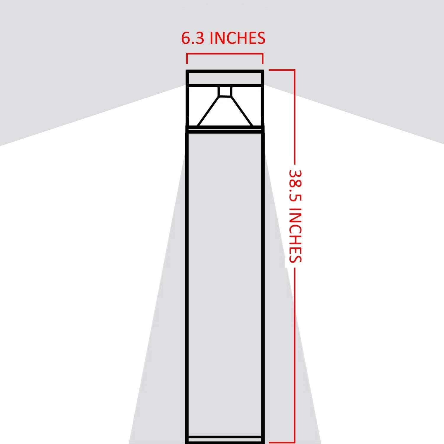 LED Bollard Landscape Lights 38' 20W 5000K 120V-277V Commercial/Residential Modern Ballard Lighting Fixture for Garden, Pathway, Driveway Electric Light. ETL Listed.